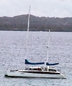 Catamaran used to travel between islands